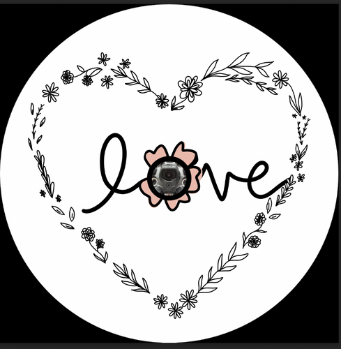 Custom Tire Cover - Floral Love