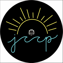 Custom Sun and Wave Jeep for Backup Camera - Yellow & Blue
