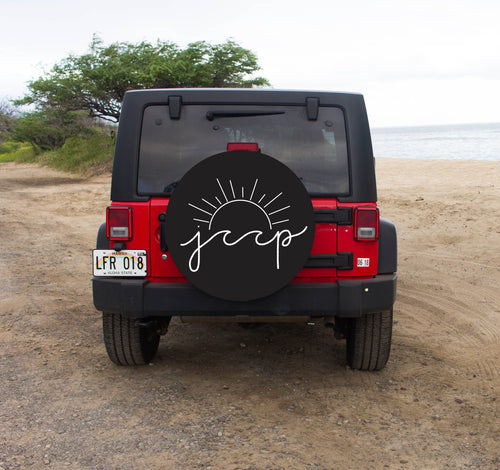 Warehouse Sale - Discounted Sun and Wave Jeep Tire Cover