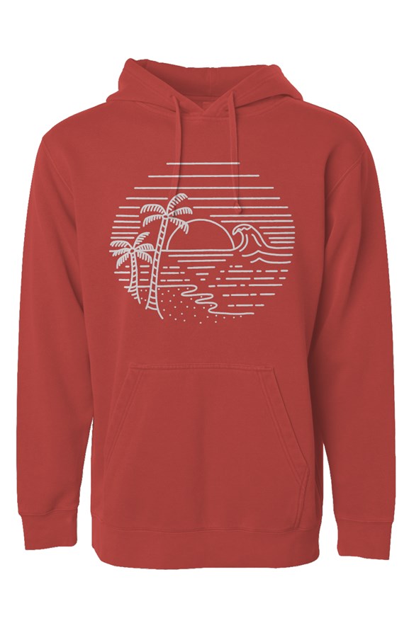 Beach Scene Hoodie Graphic on Front