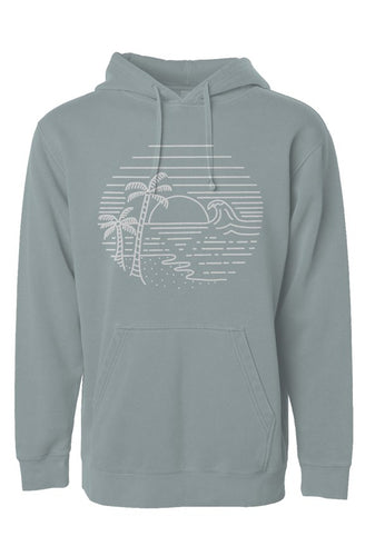 Beach Scene Hoodie Graphic on Front