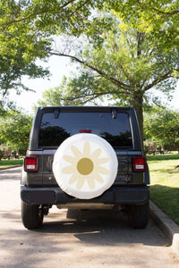 DXTKWL Spare Tire Cover 16 Inch – Wildflowers Print, Waterproof & Dust-Proof For RV, Jeep, Truck