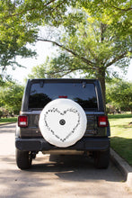 Floral Heart Tire Cover
