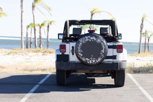 Floral Wreath Tire Cover