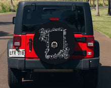 Floral Indiana State Design Tire Cover