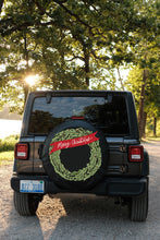 Merry Christmas Wreath Tire Cover, Christmas Tire Cover