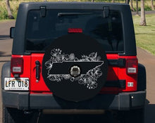 Floral Tennessee State Design Tire Cover