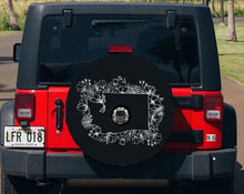 Floral Washington State Design Tire Cover