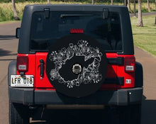 Floral West Virginia State Design Tire Cover